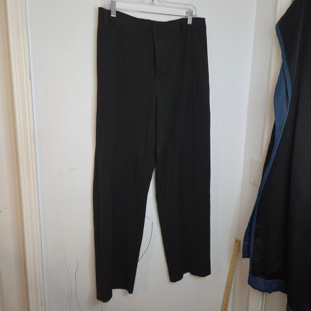 Zara Man Black Dress Pants Mens 32x32 Stretch Flat Front Formal Trousers Turkey